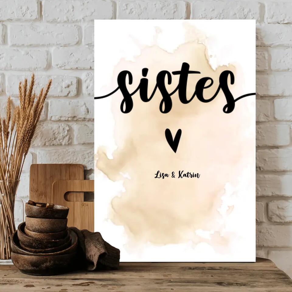 Personalisierte Leinwand - Sisters No. 1