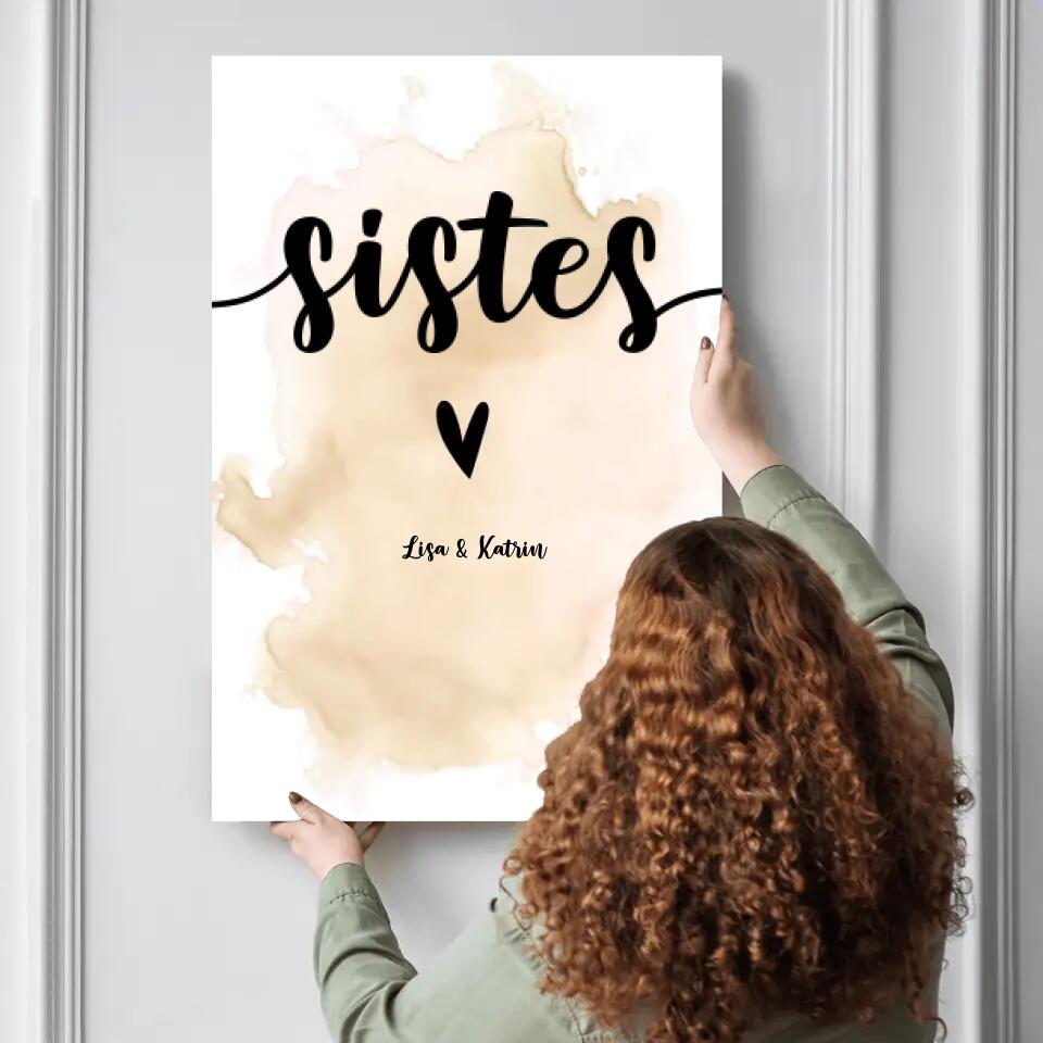 Personalisierte Leinwand - Sisters No. 1