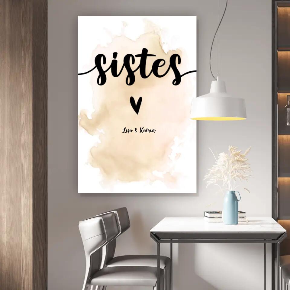 Personalisierte Leinwand - Sisters No. 1