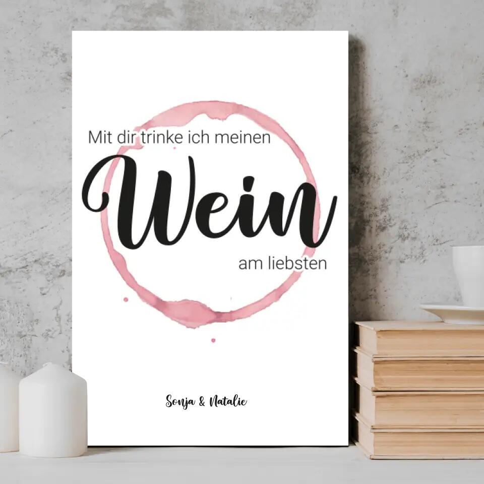 Personalisierte Leinwand - Wein No. 1