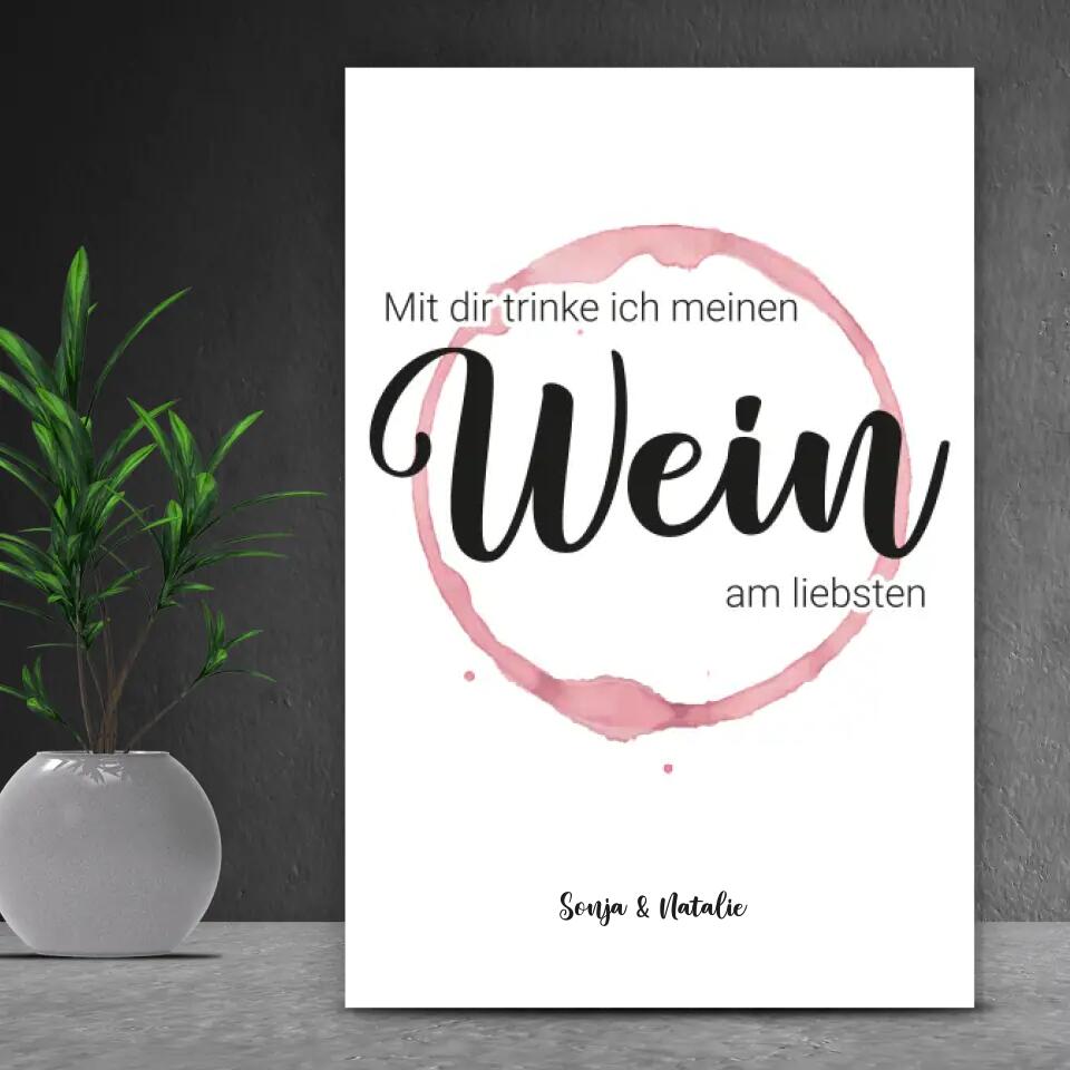 Personalisierte Leinwand - Wein No. 1