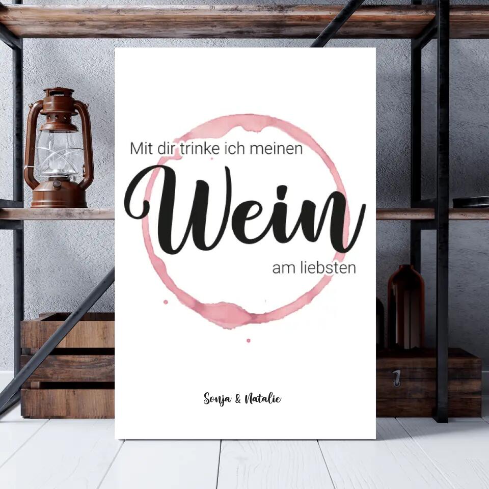 Personalisierte Leinwand - Wein No. 1