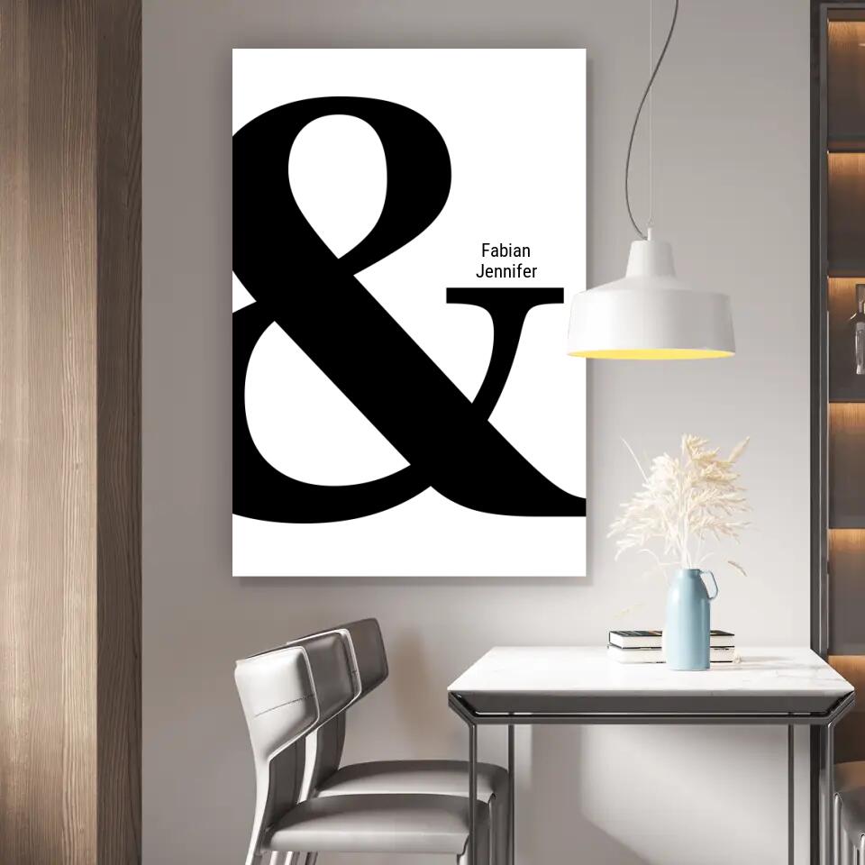 Personalisierte Leinwand - Und Zeichen No. 1