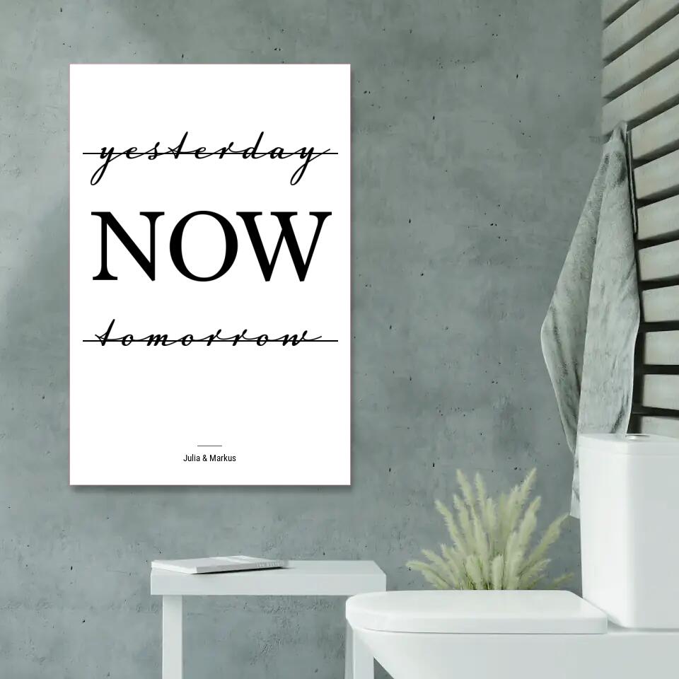 Personalisierte Leinwand - Yesterday Now Tomorrow No. 2