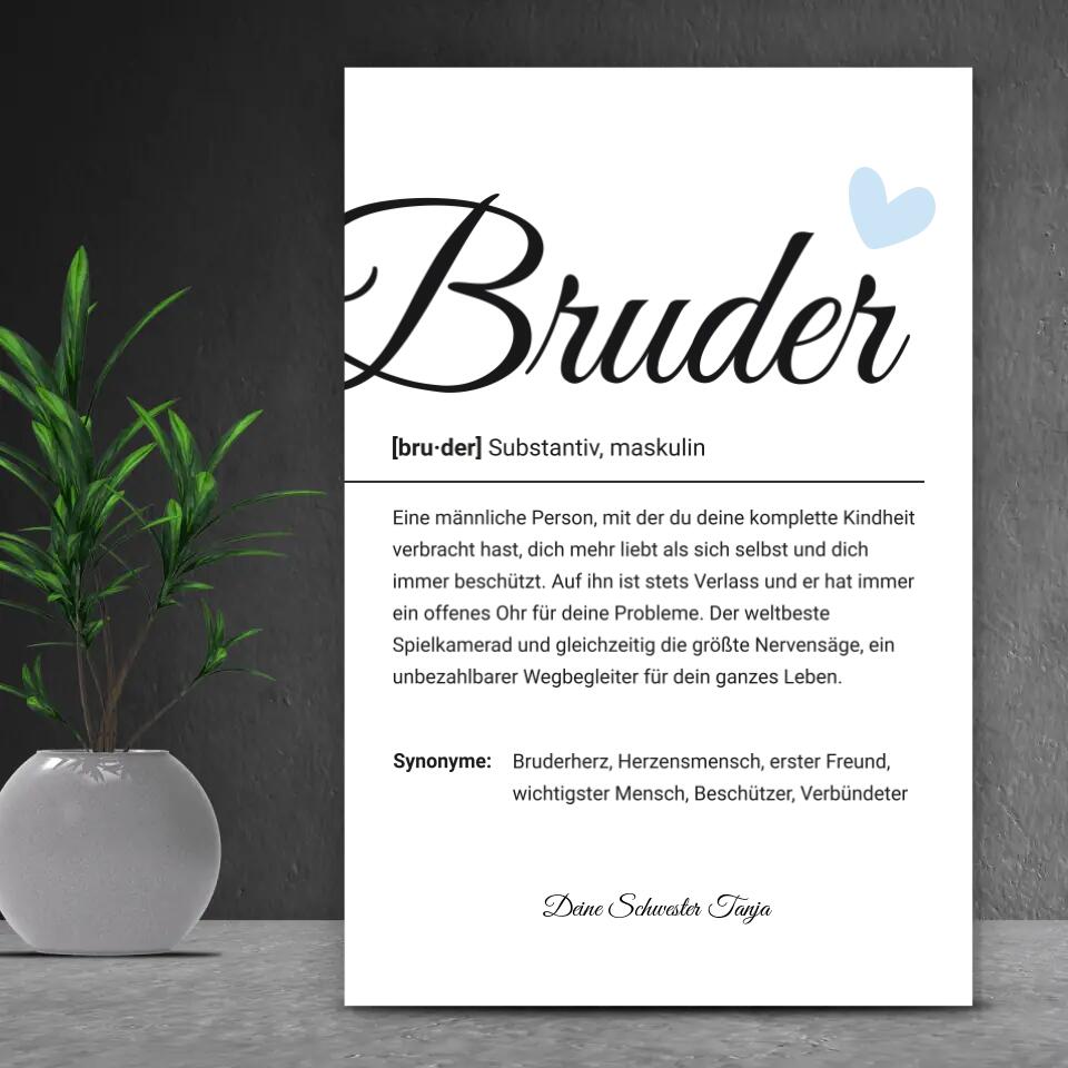Personalisierte Leinwand - Bruderherz No. 1