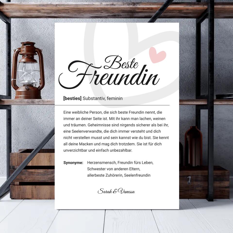Personalisierte Leinwand - Beste Freundin No. 1