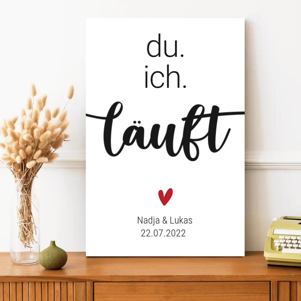 Personalisierte Leinwand - Du ich läuft No. 1