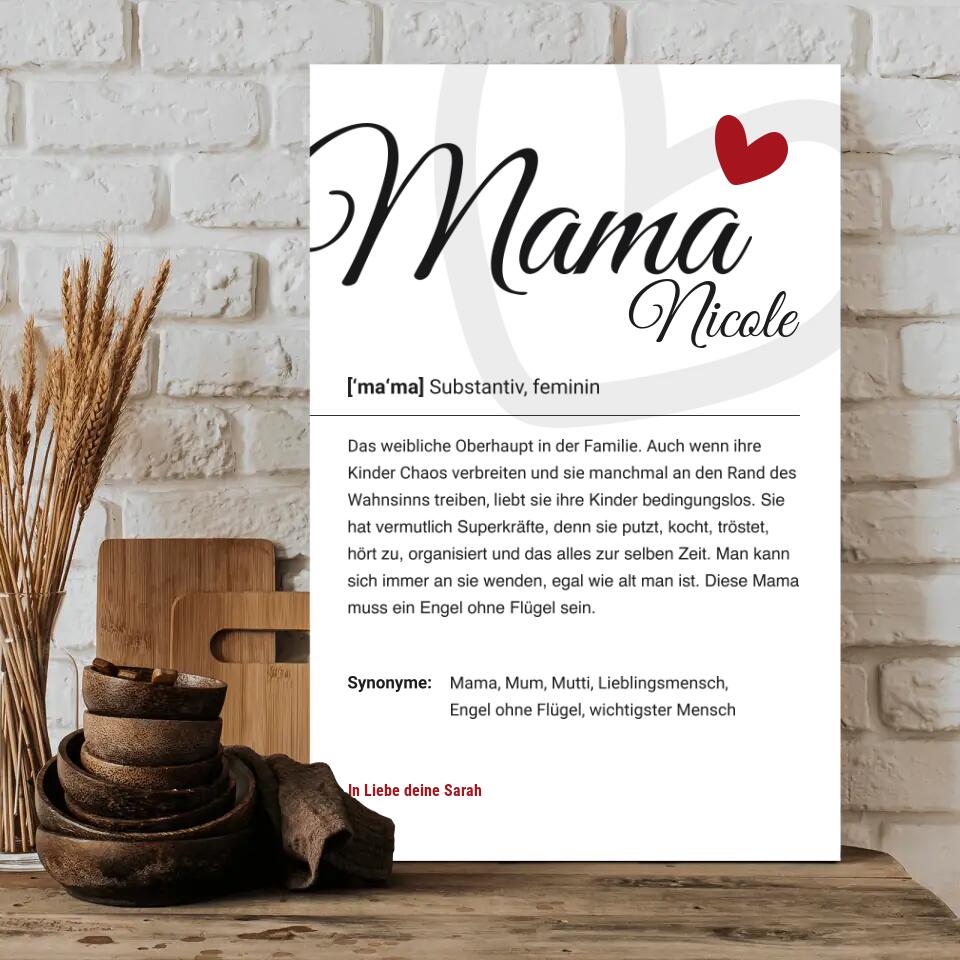 Personalisierte Leinwand - Mama No. 1