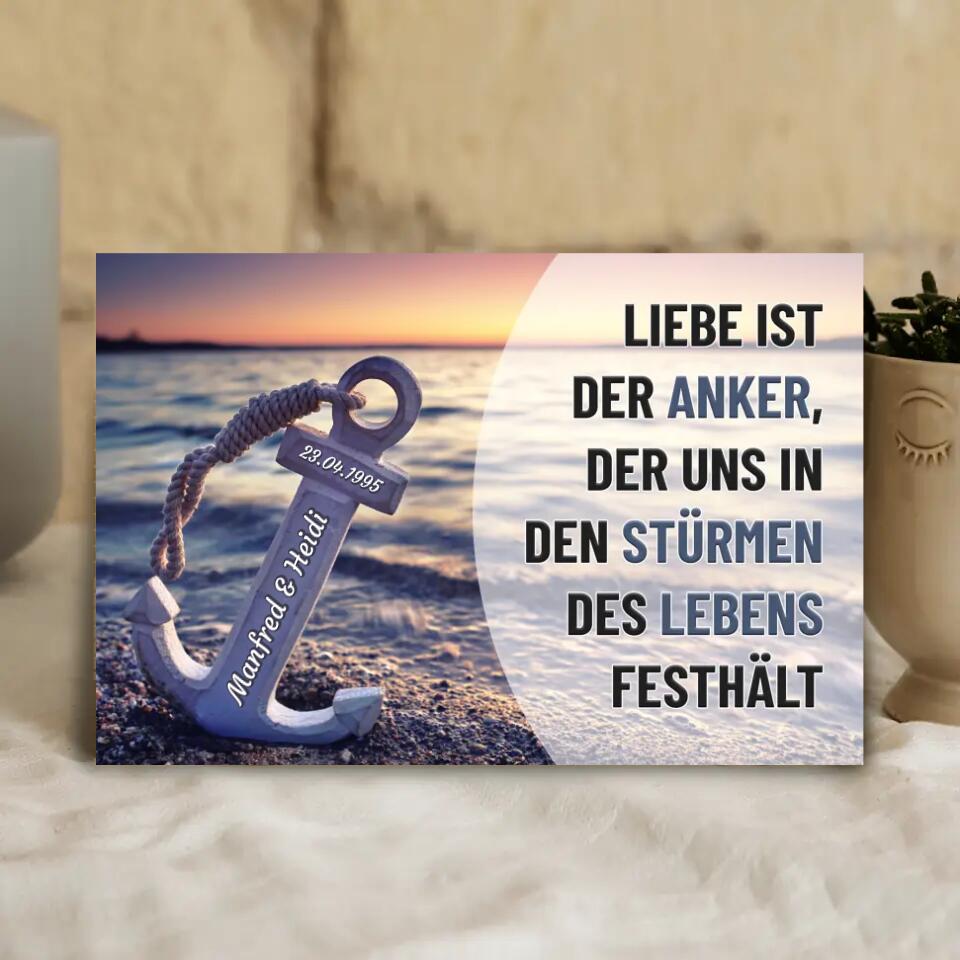 Personalisierte Leinwand - Liebesanker No. 1
