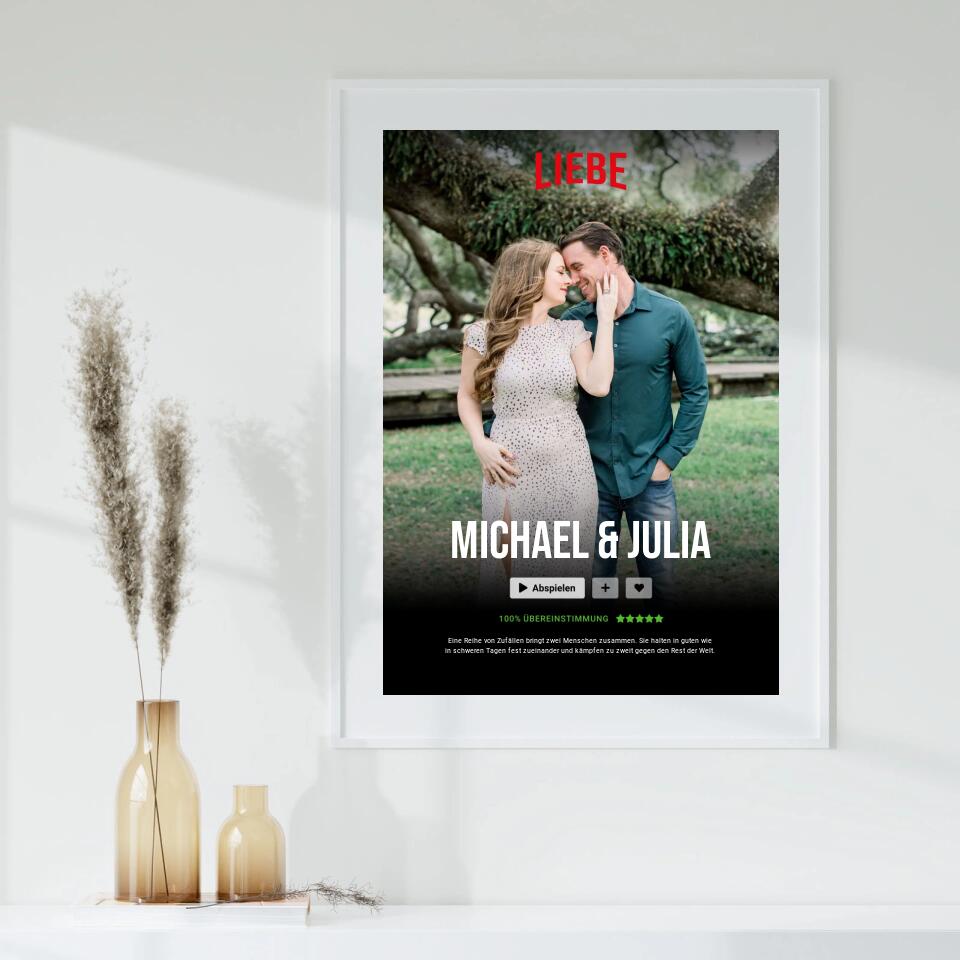 Personalisiertes Poster - Film- und Seriencover im Netflix Look No. 1