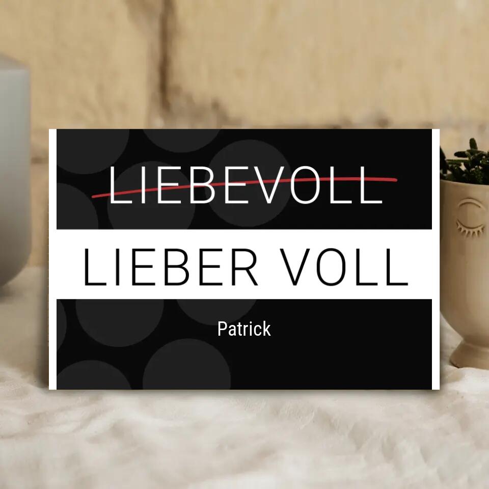 Personalisierte Leinwand - Liebevoll - Lieber Voll No. 1