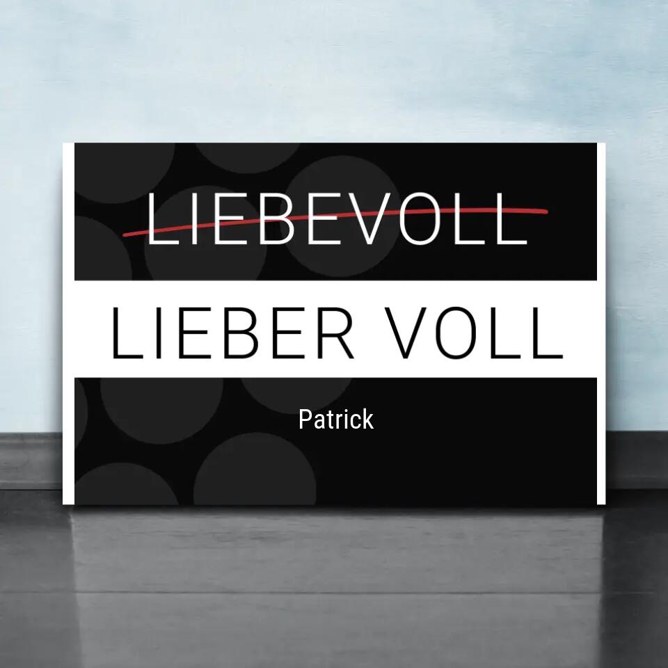 Personalisierte Leinwand - Liebevoll - Lieber Voll No. 1