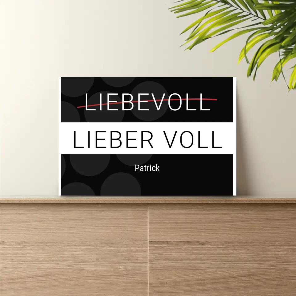 Personalisierte Leinwand - Liebevoll - Lieber Voll No. 1