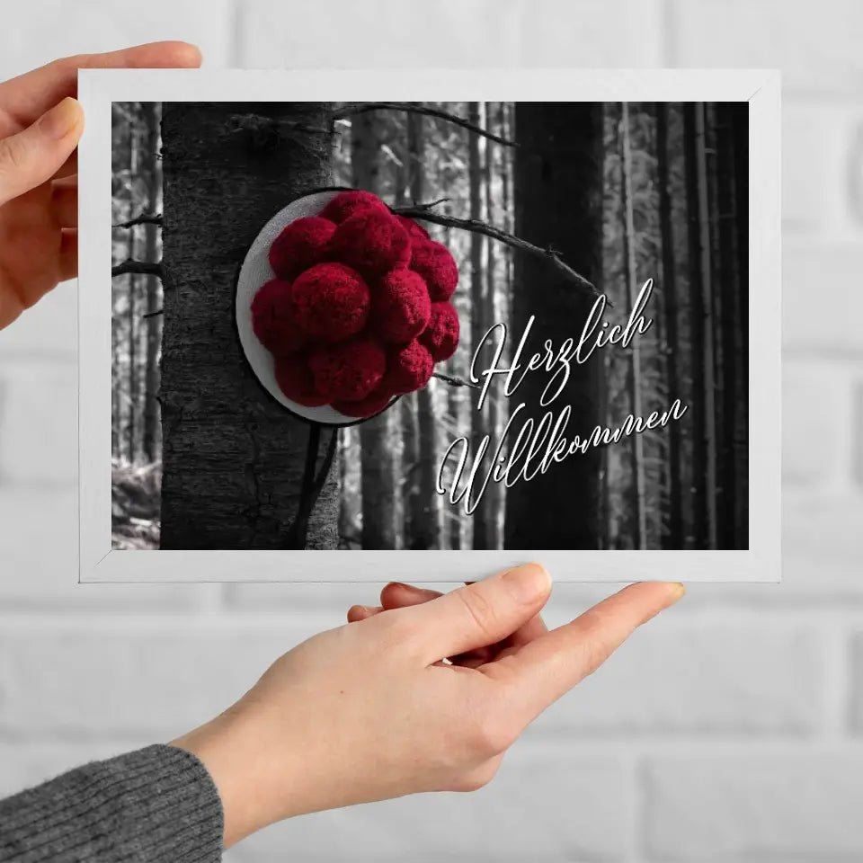 Personalisiertes Poster - Schwarzwald mit traditionellem Bollenhut