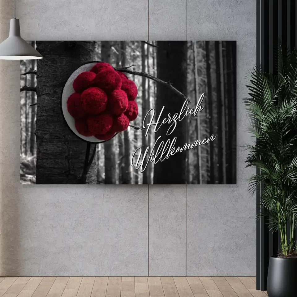 Personalisierte Leinwand - Schwarzwald mit traditionellem Bollenhut