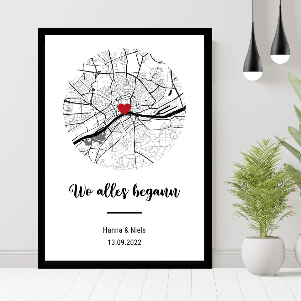 Personalisiertes Poster - Wo alles begann No. 1