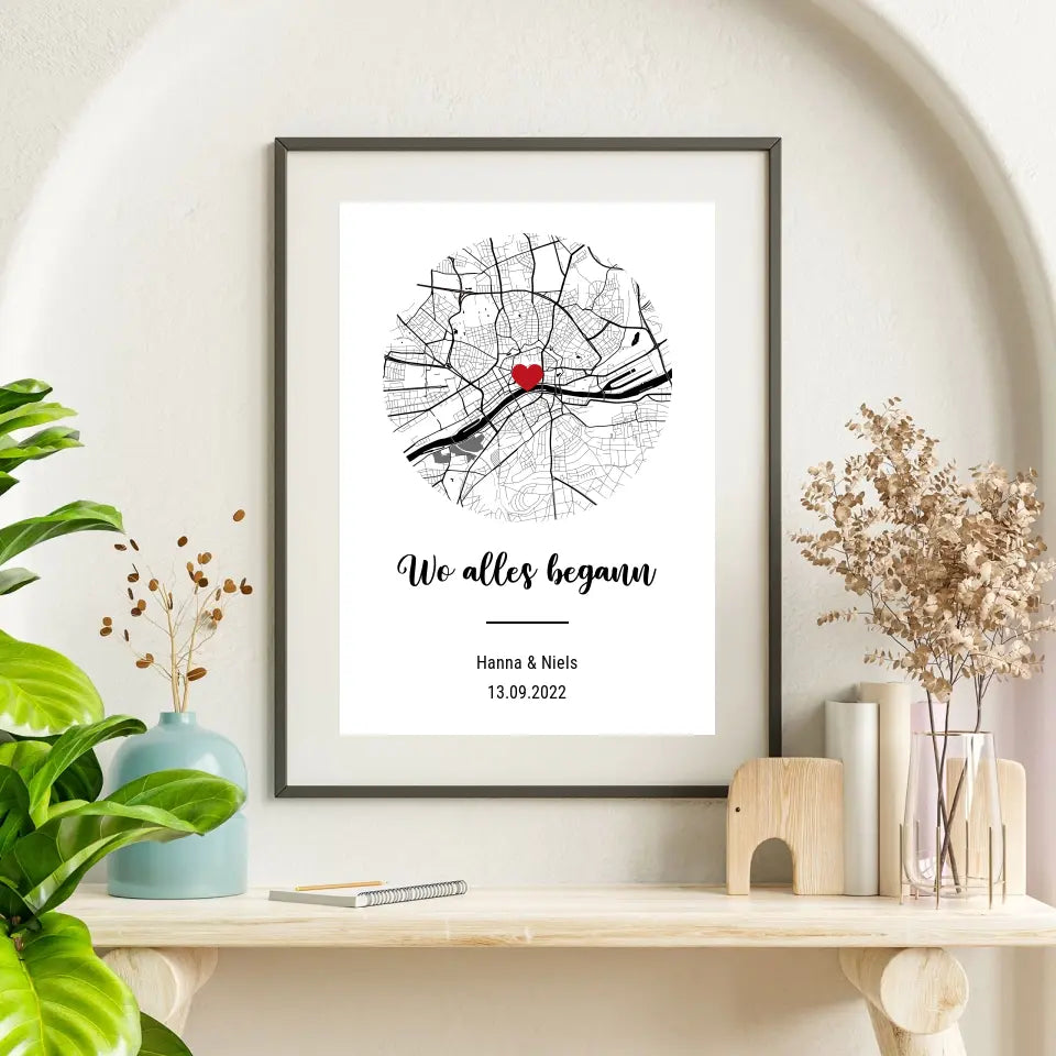 Personalisiertes Poster - Wo alles begann No. 1