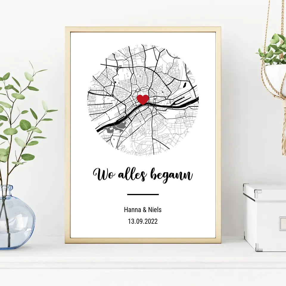 Personalisiertes Poster - Wo alles begann No. 1