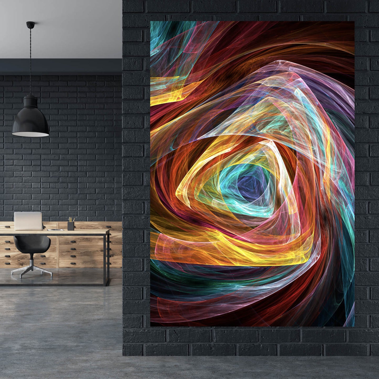 Leinwandbild Abstraktes buntes Muster Hochformat