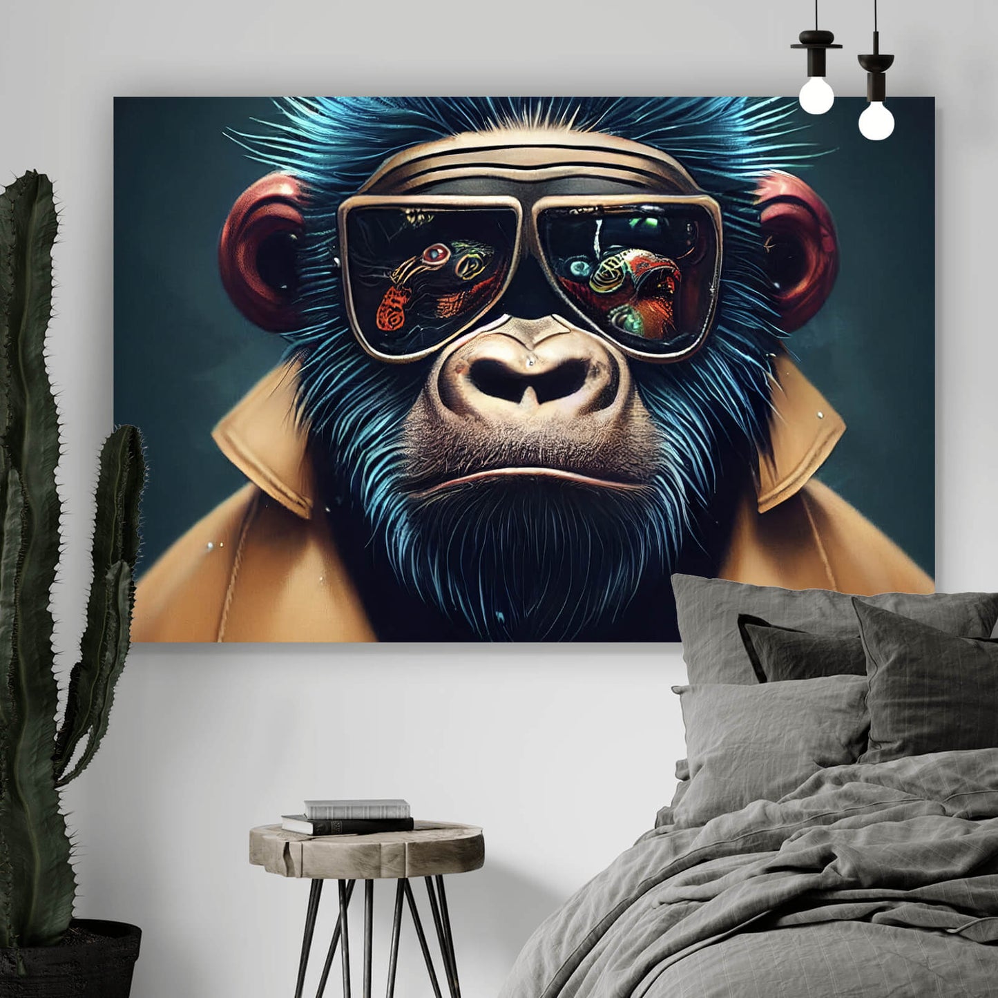 Leinwandbild Affe Modern Art Querformat