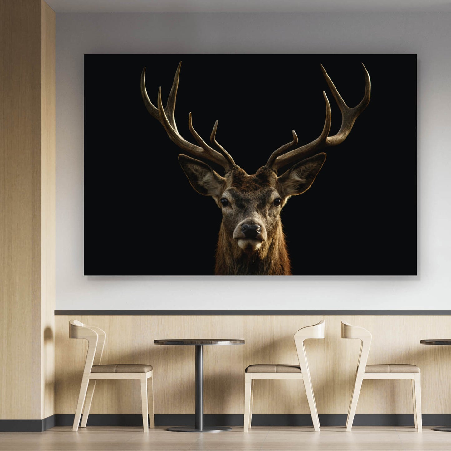 Leinwandbild anmutiger Hirsch Querformat