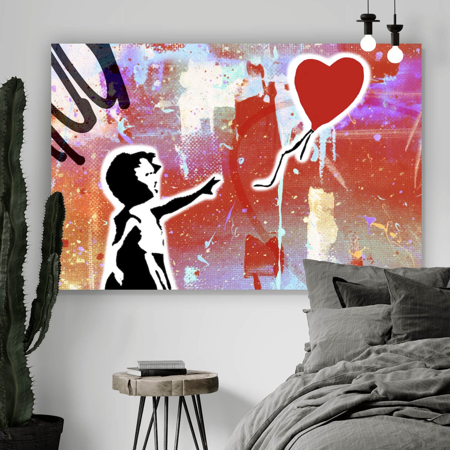 Leinwandbild Banksy Abstract Ballon Girl No. 2 Querformat