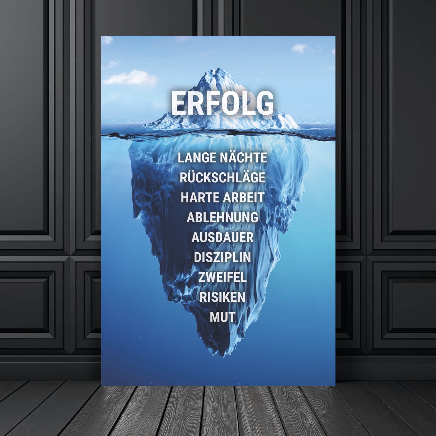 Leinwandbild Eisberg des Erfolgs Hochformat