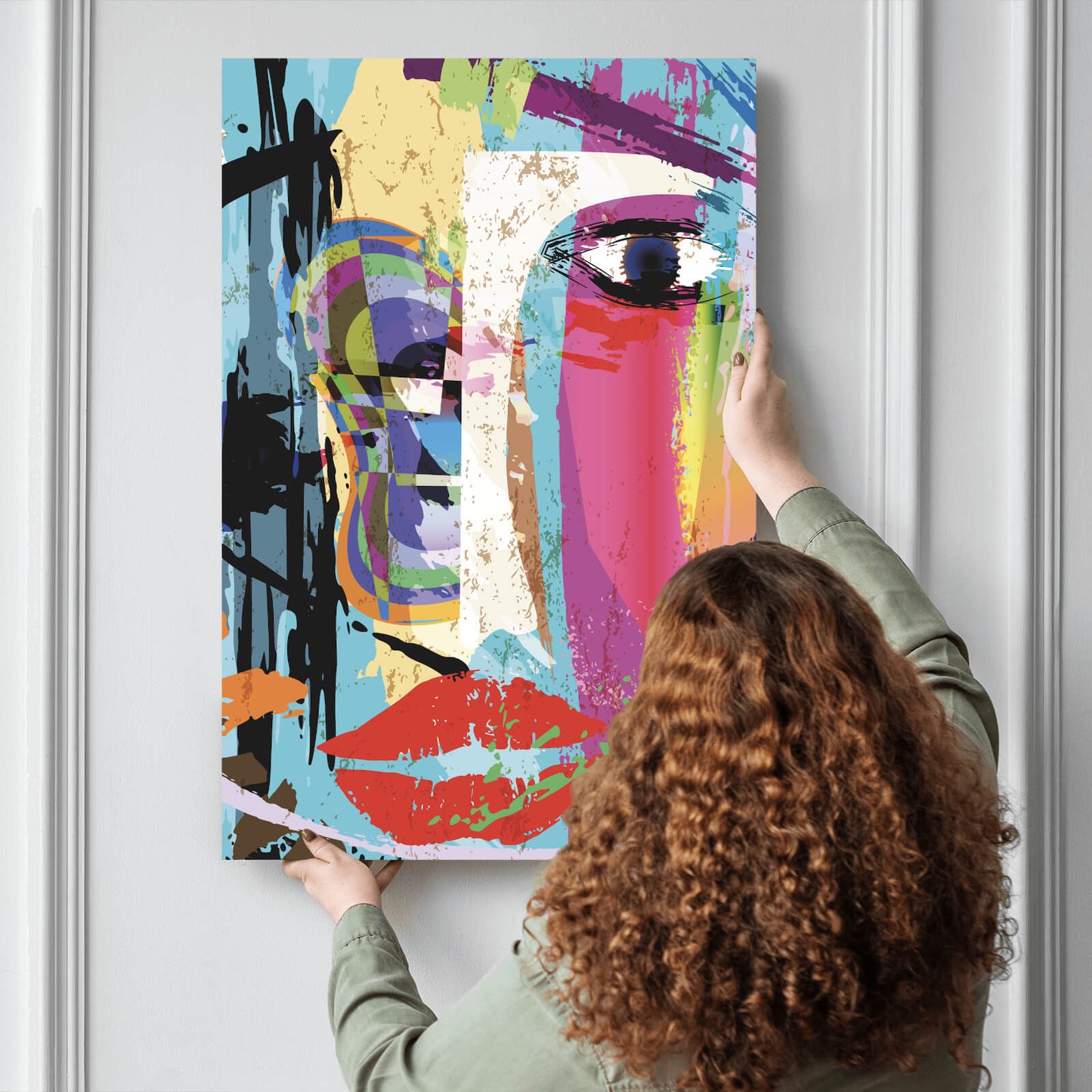 Leinwandbild Face Abstract Hochformat