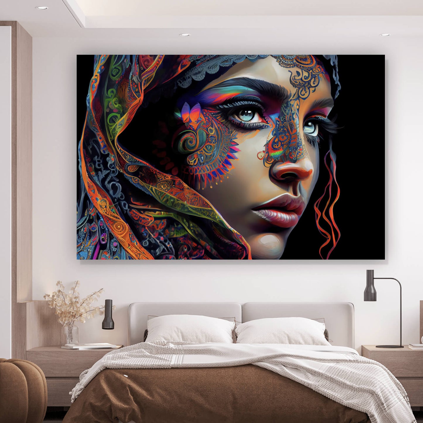 Leinwandbild Orientalisches Frauenportrait Querformat