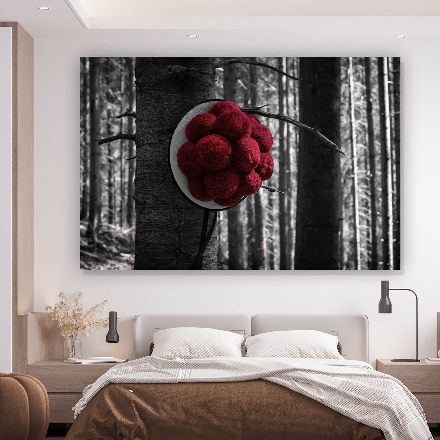 Leinwandbild Schwarzwald mit traditionellem Bollenhut Querformat