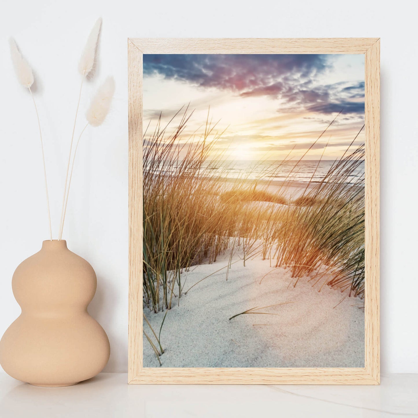 Poster Dünen bei Sonnenaufgang Hochformat