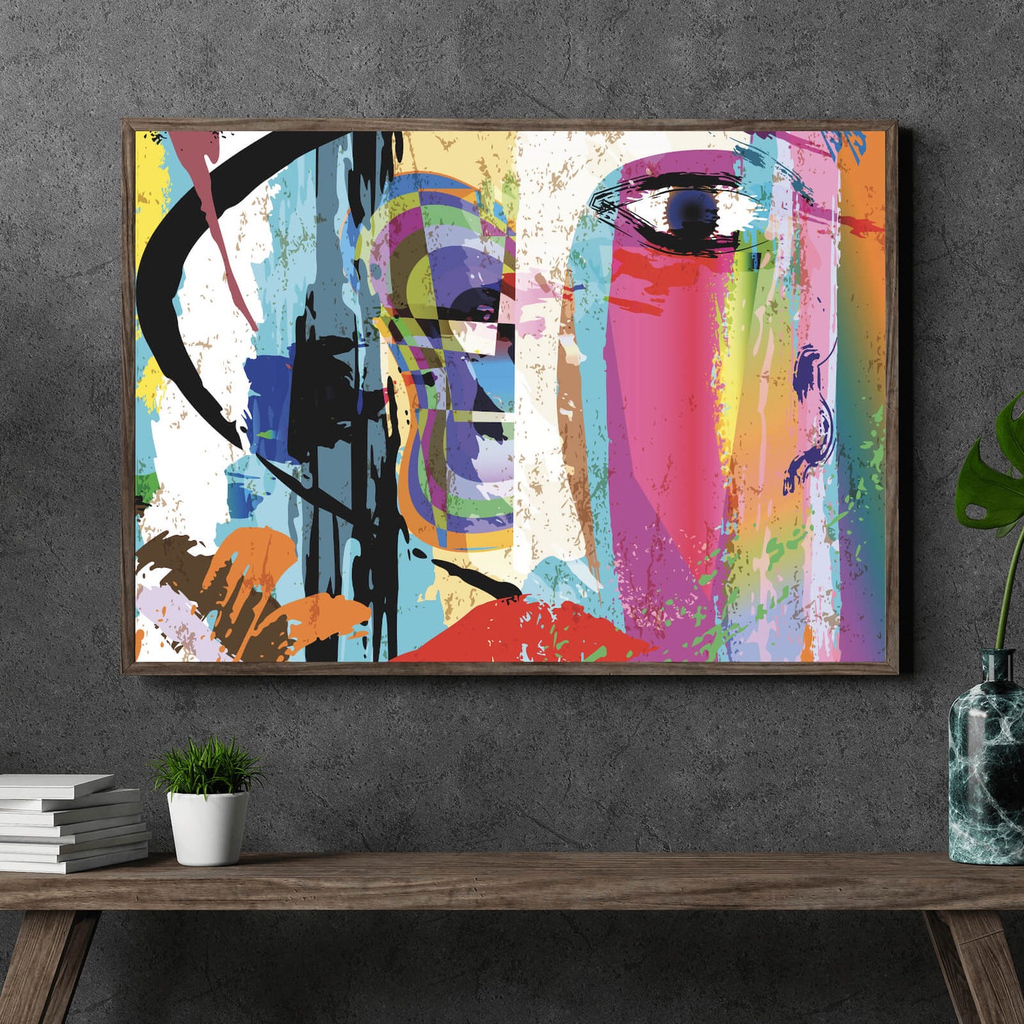 Poster Face Abstract Querformat