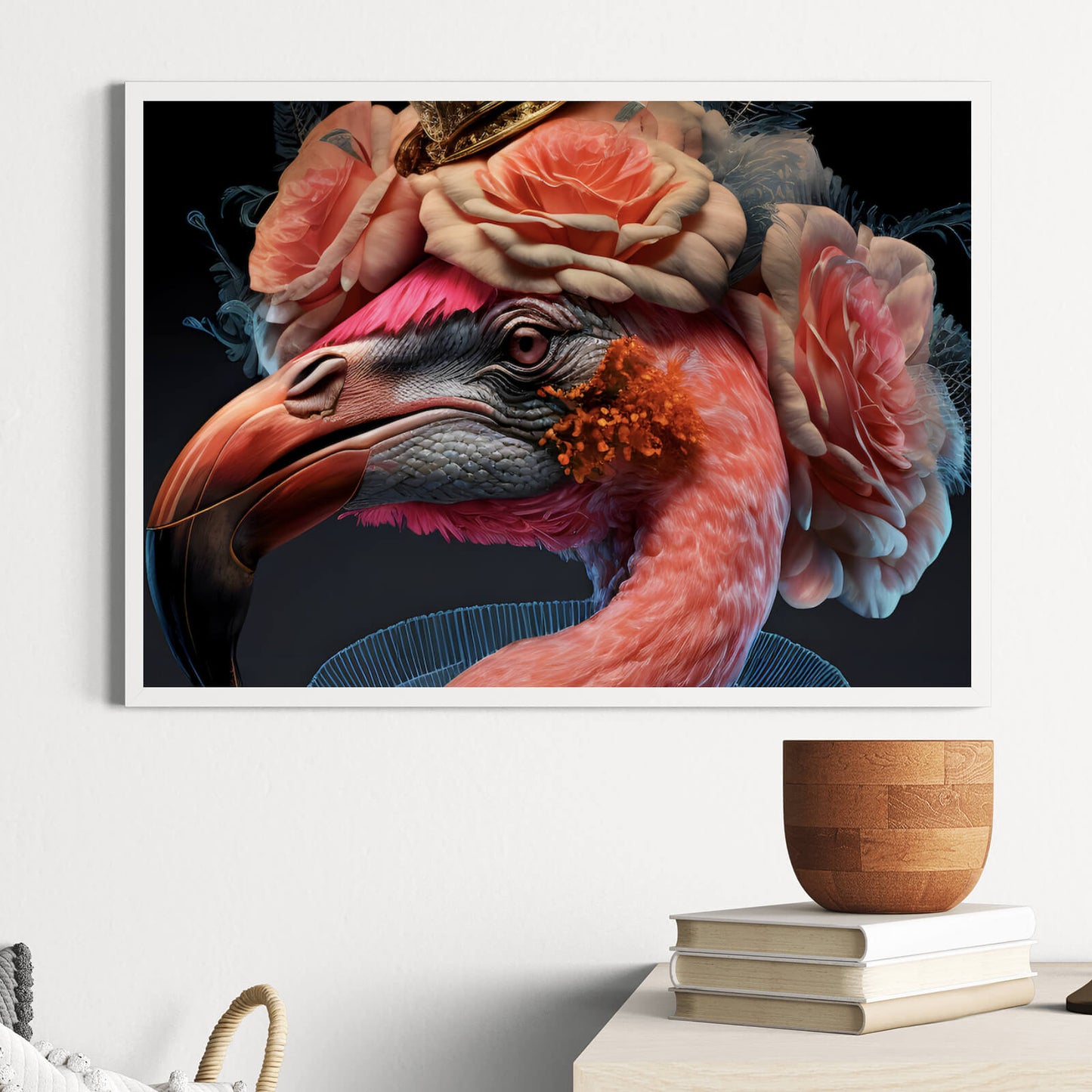 Poster Flamingo Portrait Modern Art Querformat