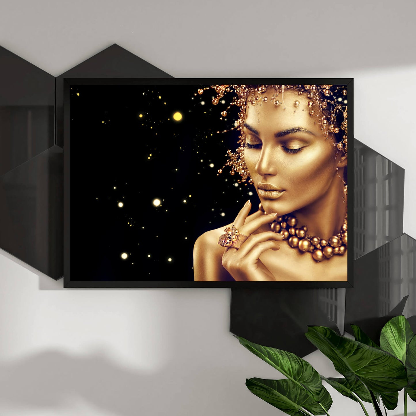 Poster goldene Schönheit Querformat