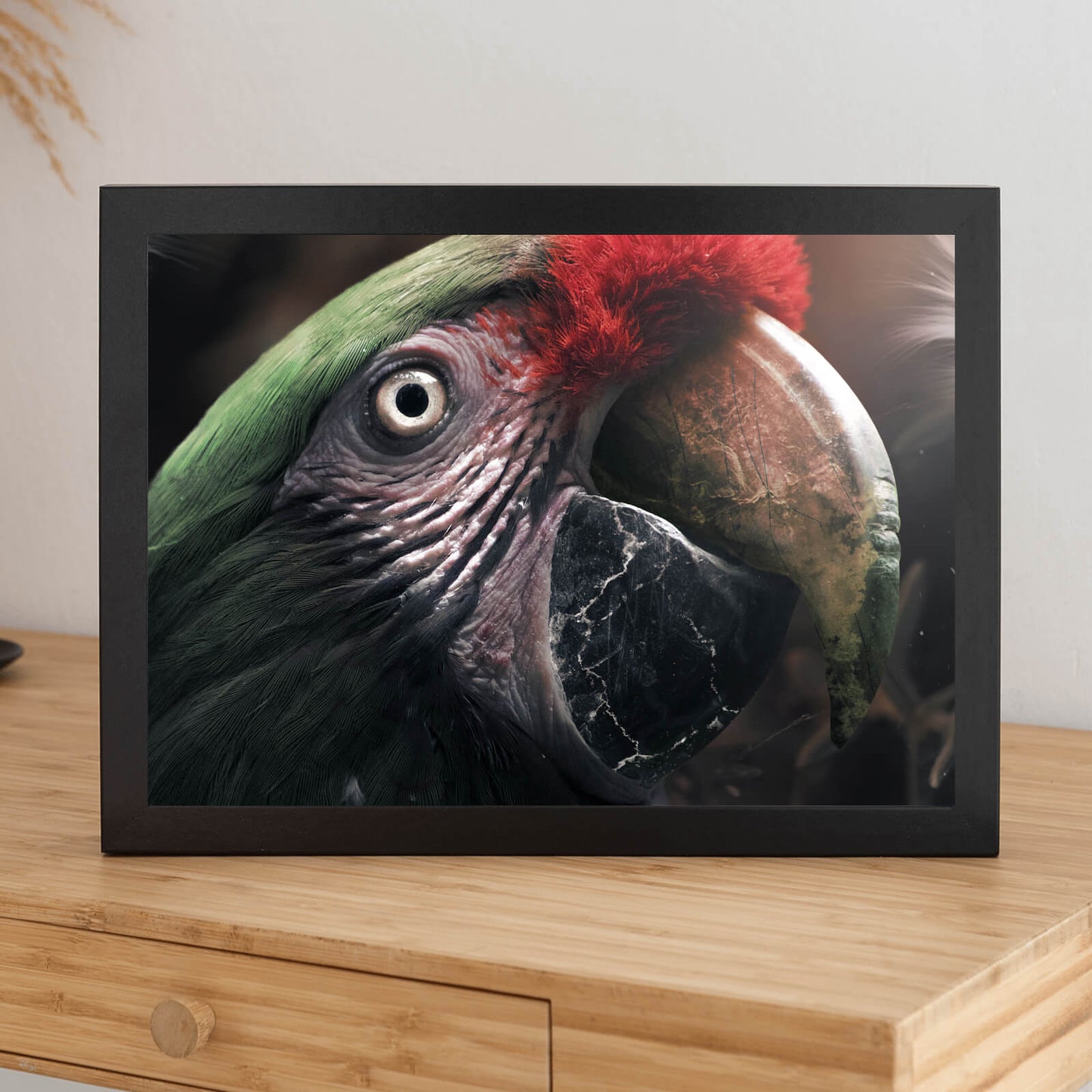 Poster Grüner Papagei Querformat