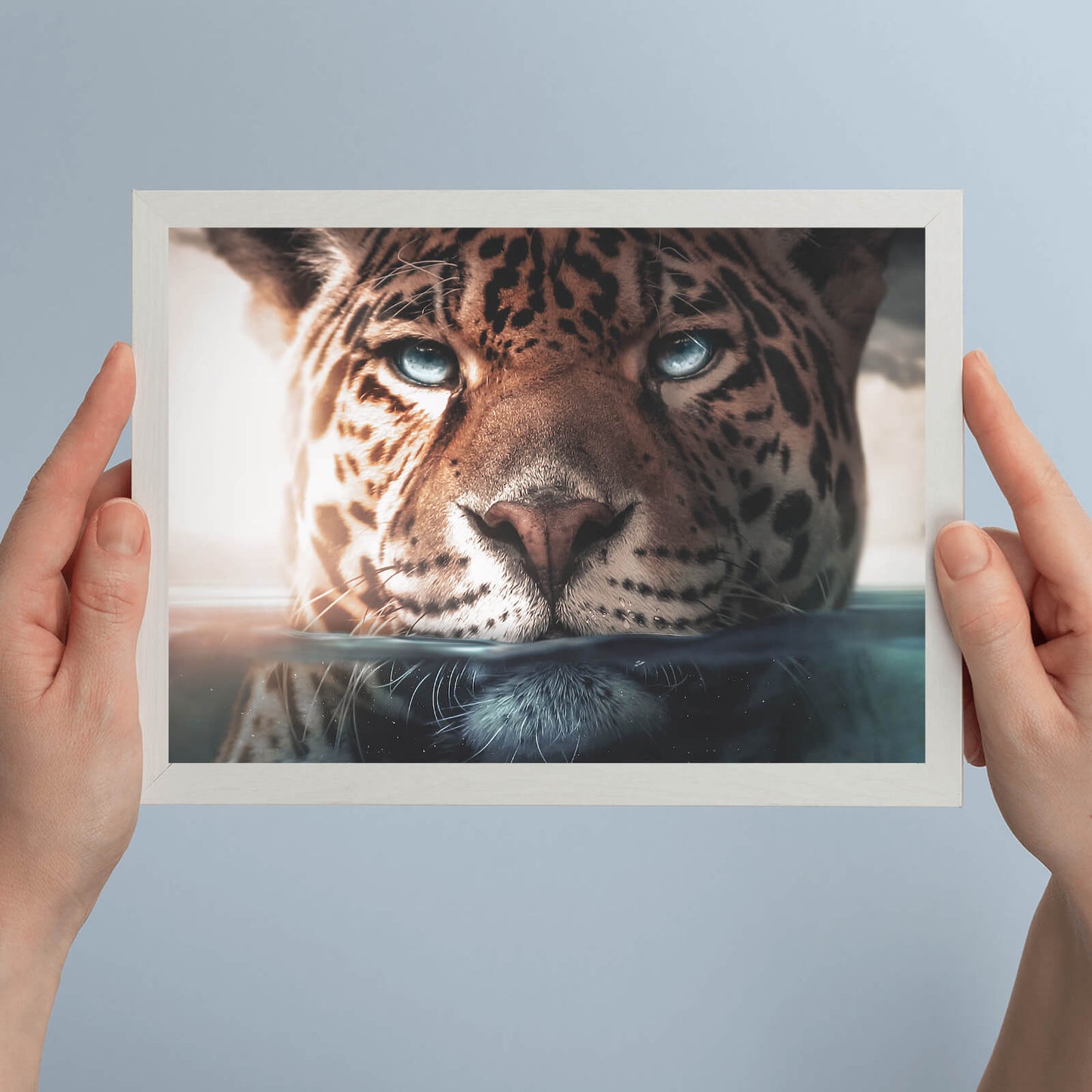 Poster Jaguar unter Wasser Querformat