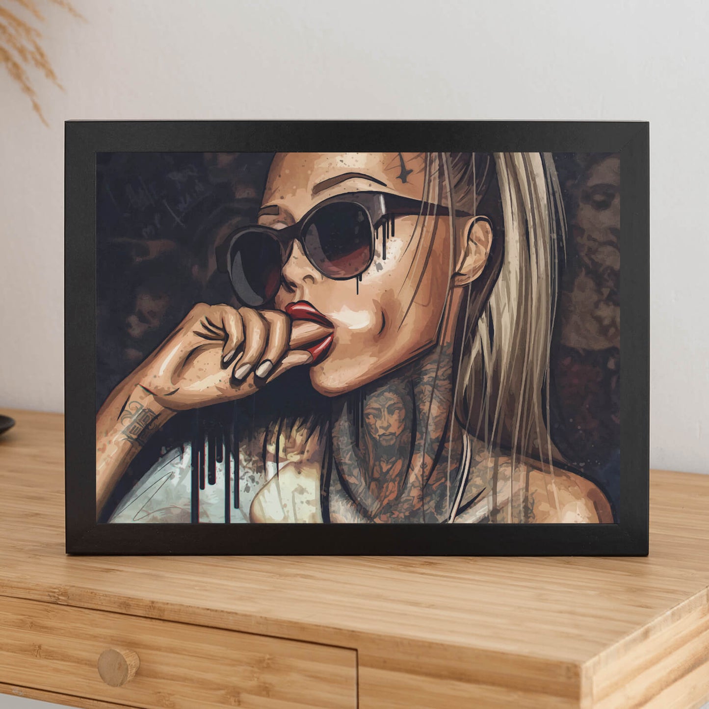 Poster Modern Art Tattoo Girl Querformat