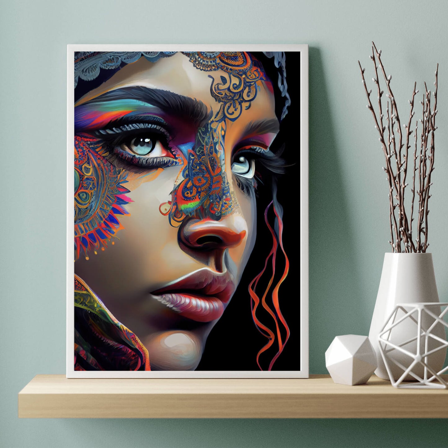 Poster Orientalisches Frauenportrait Hochformat