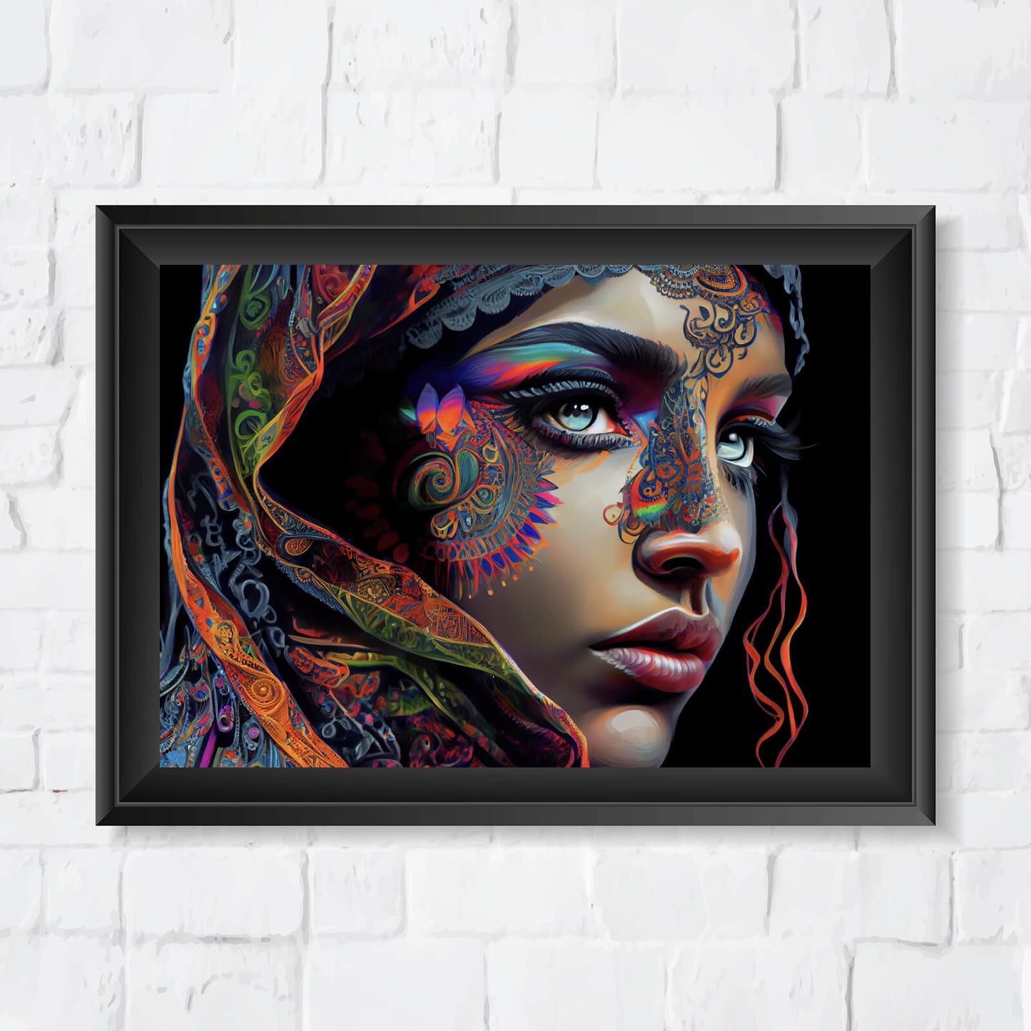 Poster Orientalisches Frauenportrait Querformat