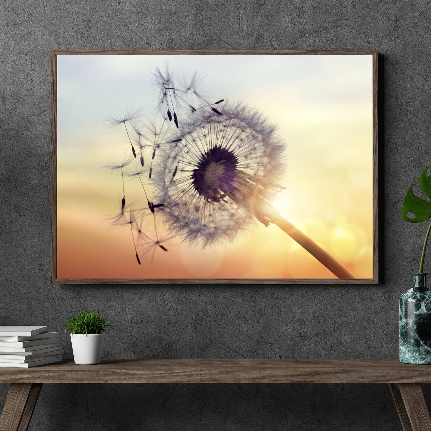 Poster Pusteblume im Sommer Querformat