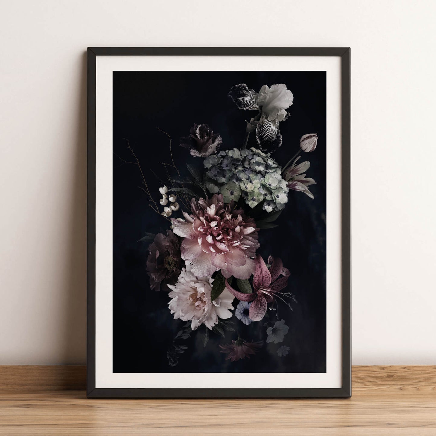 Poster Vintage Blumen Hochformat
