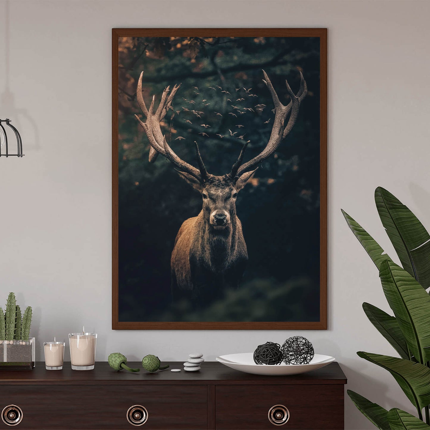 Poster zauberhafter Hirsch Hochformat