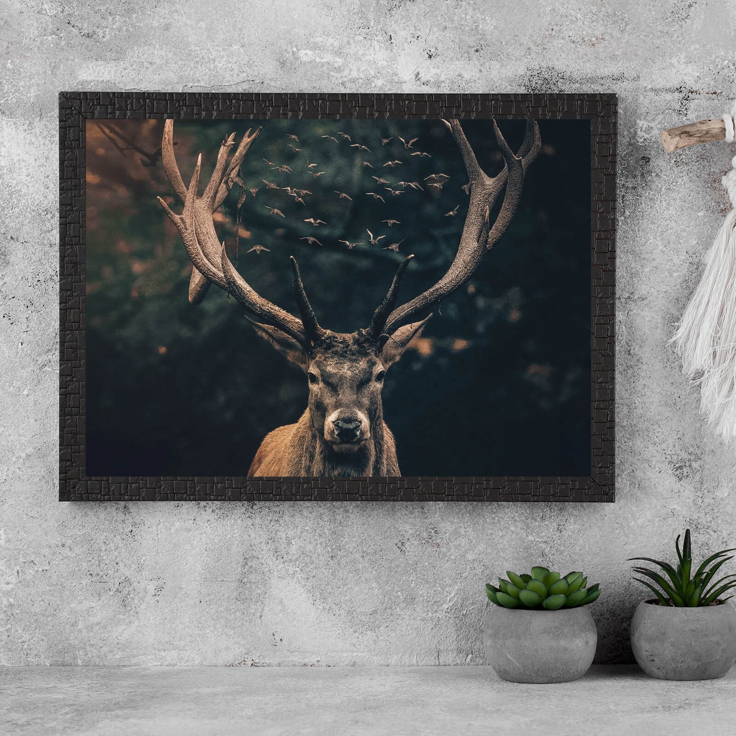 Poster zauberhafter Hirsch Querformat