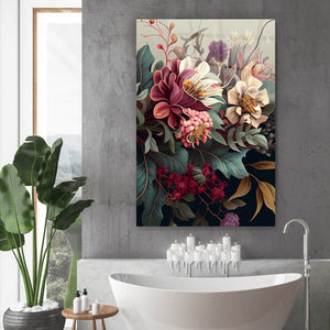 Acrylglasbild Harmonisches Blumen und Blütenbild Hochformat