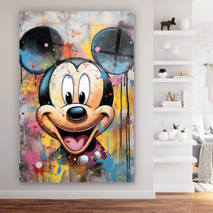 Acrylglasbild Mickey Portrait Pop Art Hochformat