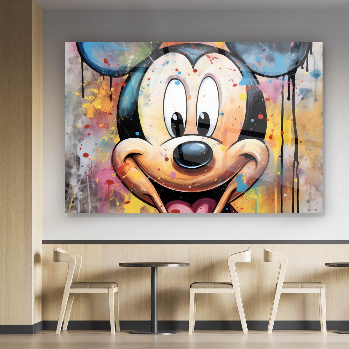 Acrylglasbild Mickey Portrait Pop Art Querformat