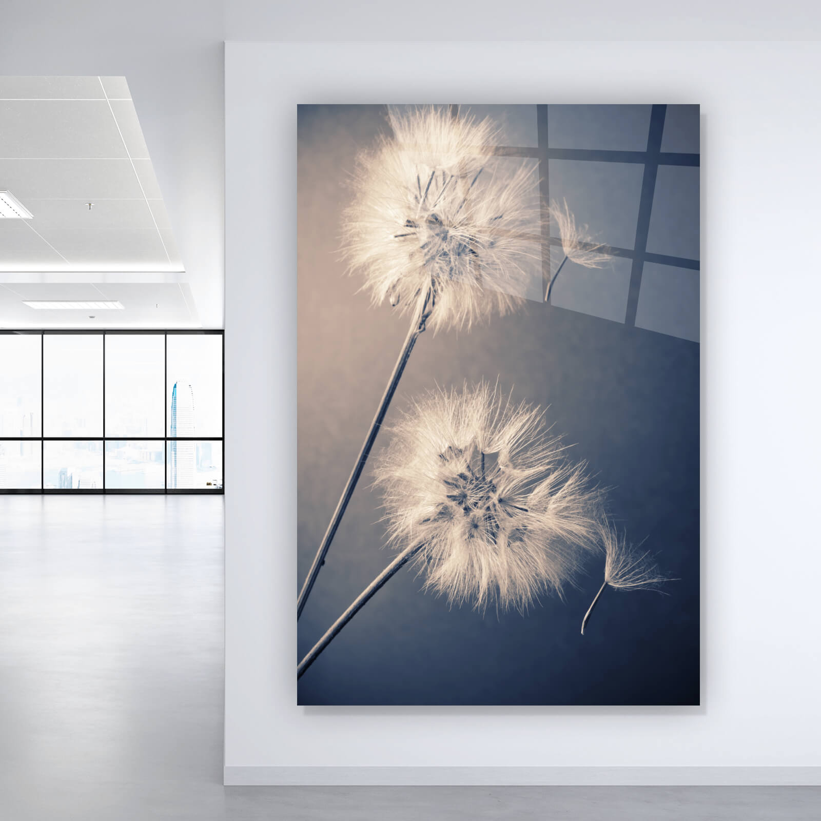 Acrylglasbild Pusteblume Hochformat – Picoria