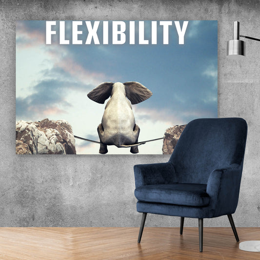 Leinwandbild Elefant Flexibility Querformat