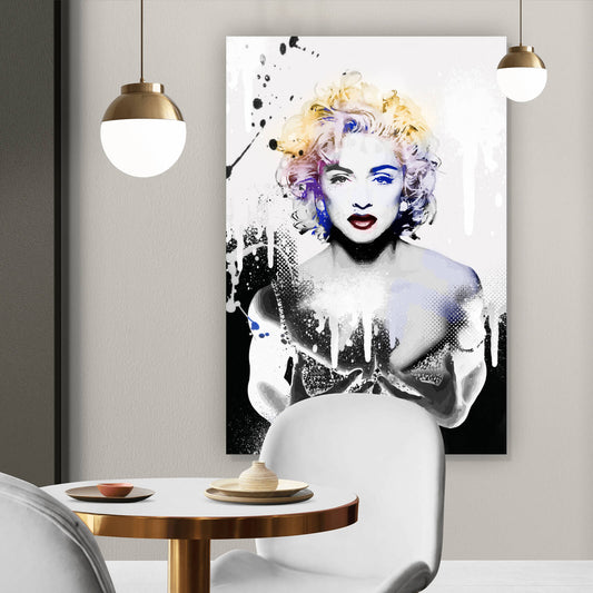 Leinwandbild Madonna Portrait Pixel Hochformat