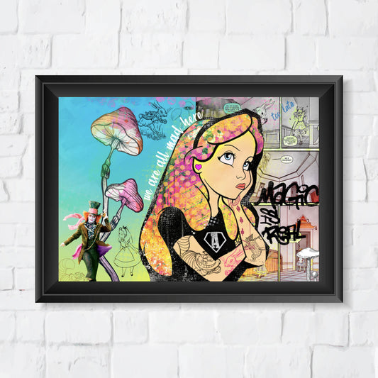 Poster Alice Bad Girl Pop Art Querformat